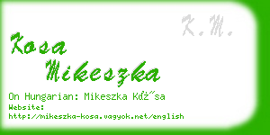 kosa mikeszka business card